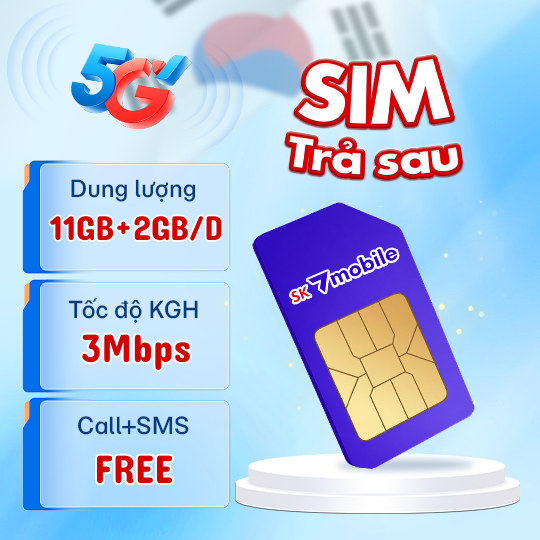 SIM SK 7 MOBILE 11GB + 2GB/일 + 3MBPS SIM SK 7 MOBILE 11GB + 2GB/일 + 3MBPS